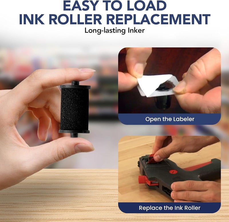 Perco Ink Roll for Monarch 1110 Price and Date Guns - Pack of 4 Replacement Inkers for Monarch 1110 Labelers - Easy to Load, Premium, Clear & Bold Prints - Made in USA - Image 5